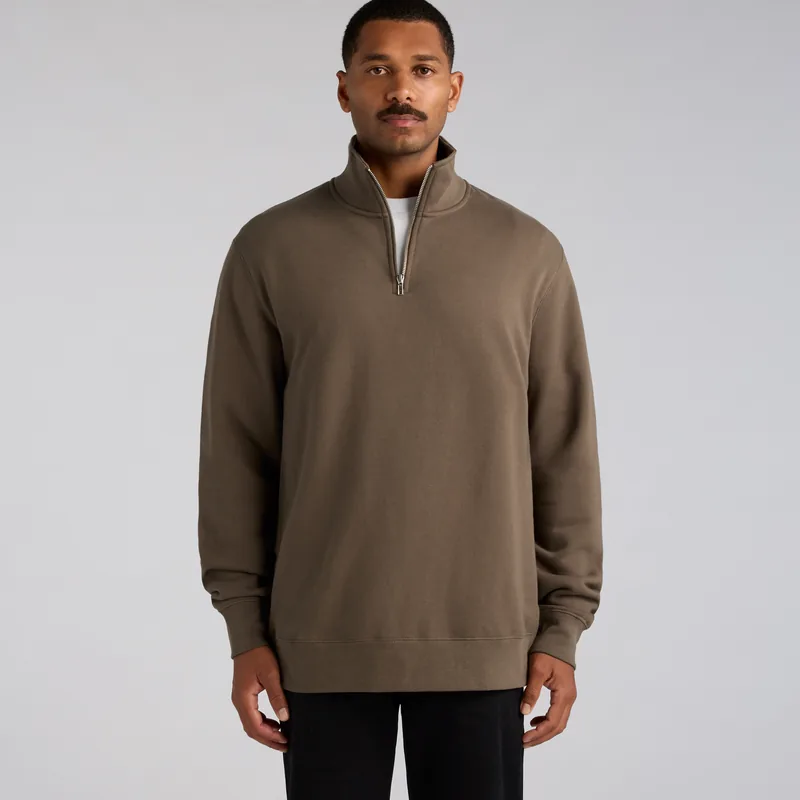 AS Colour Stencil Half Zip Crew in Walnut