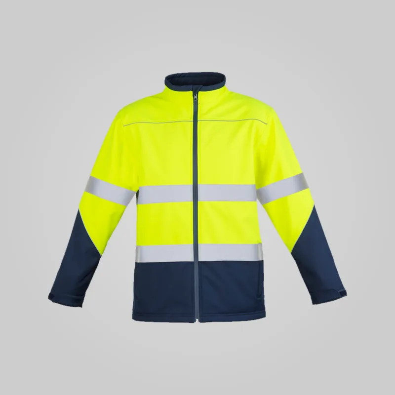 Syzmik Hi Vis Softshell Jacket in Yellow and Navy