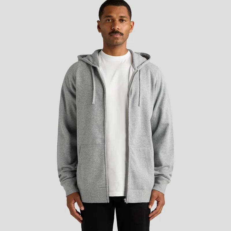 AS Colour Supply Zip Hood in Grey Marle